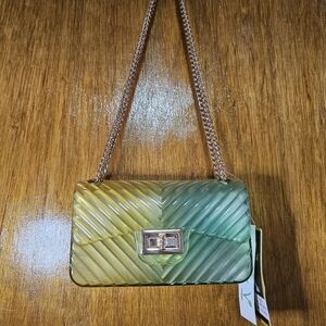 Jelly Blue Green Ombre Purse Chain Strap Caleesa